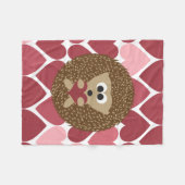 Egel en harten fleece deken (Voorkant (Horizontaal))