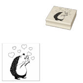 Egel en harten rubberstempel (Gestempeld)