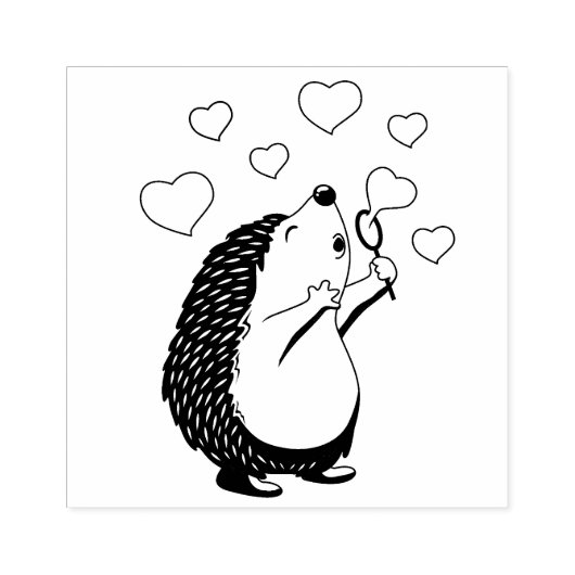 Egel en harten rubberstempel (Afrduk)