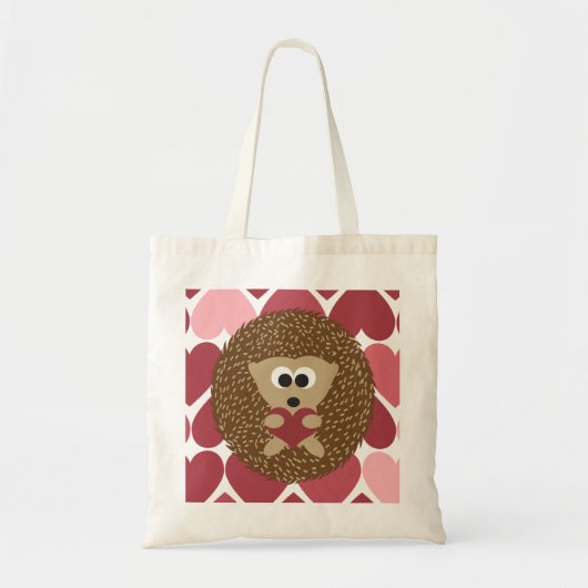 Egel en harten tote bag (Voorkant)