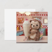 Egel en Milkshake | Blanco Feestdagenkaart (Voorkant / Achterkant)