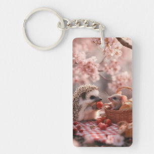 Egel en Muis Delen Aardbeien - Picknick Sleutelhanger