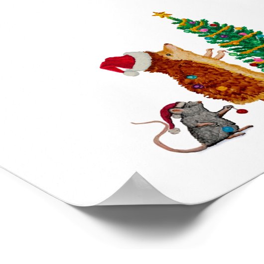 Egel- en muiskerstboom poster (Hoek)