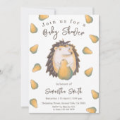 Egel- en peren-Baby shower Kaart (Voorkant)