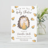 Egel- en peren-Baby shower Kaart (Staand voorkant)