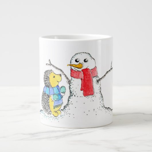 Egel en Snowman Grote Koffiekop (Voorkant)