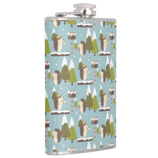 Egel en witte kerst heupfles (Rechts)