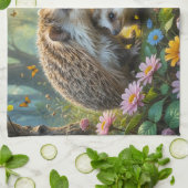 Egel familie keukenhanddoek (Gevouwen)