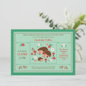 Egel Family Unisex Baby shower Uitnodiging (Staand voorkant)