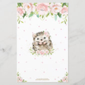 Egel Floral Baby voorspelling en adviesdouche (Achterkant)
