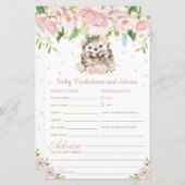 Egel Floral Baby voorspelling en adviesdouche (Voorkant / Achterkant)