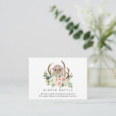 Egel floral Diaper omhullingskaart Raffle Informatiekaartje (Staand voorkant)