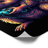 Egel Gaming Dier Videogames Grappige Egel Poster (Hoek)