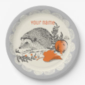 Egel grafiet papieren bordje (Voorkant)