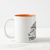 Egel grafiet tweekleurige koffiemok (Links)