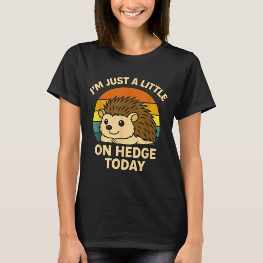 Egel Grappig Dier Pun Ik Ben Gewoon Een Klein Op H T-shirt (Voorkant)