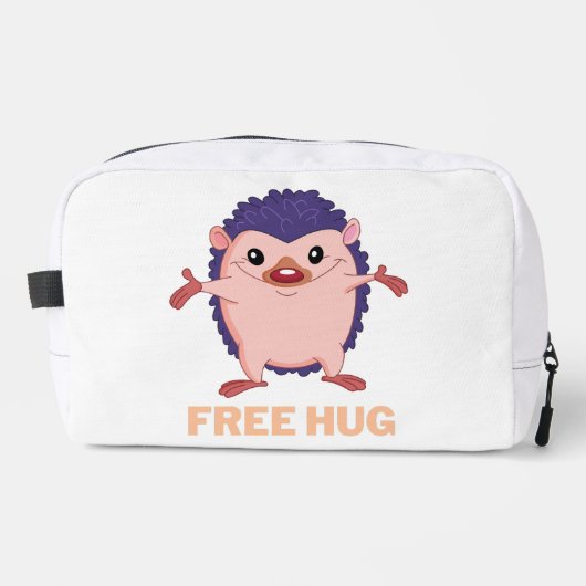 Egel gratis knuffel toilettasje (Voorkant)