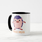 Egel, gratis knuffels mok (Voorkant links)