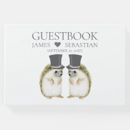 Egel Grooms Cute Gay Couple Weddenschap Gastenboek