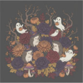 egel halloween spookt door het bos sticker (Voorkant)