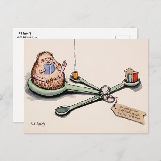 Egel halve uur lang aangenaam Briefkaart (Voorkant / Achterkant)