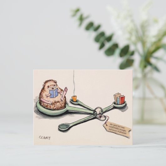 Egel halve uur lang aangenaam Briefkaart (Staand voorkant)