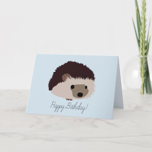 Egel Happy Birthday Card Kaart (Voorkant)