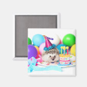 Egel Happy Birthday! Magneet (Voorkant / Achterkant)