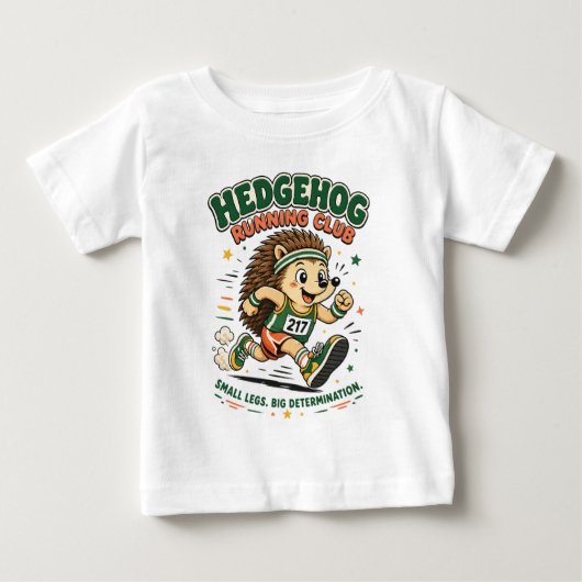 Egel Hardloopclub Cute Mascotte T-shirt (Voorkant)