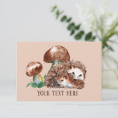 egel heeft een leuk doel , en dat is het gevoel bedankkaart (Staand voorkant)