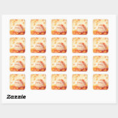 Egel Herfst Retreat Vierkante Sticker (Vel)