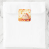Egel Herfst Retreat Vierkante Sticker (Tas)