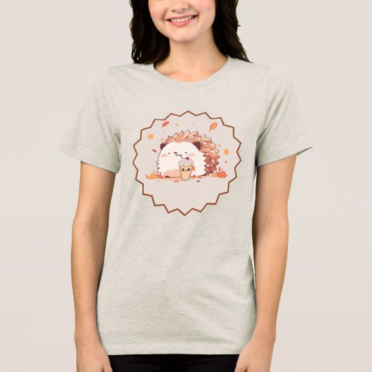 Egel Herfst Stemmingen Tri-Blend Shirt (Voorkant)