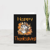 Egel Herfst Thanksgiving Happy Thanksgiving Kaart (Voorkant)