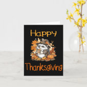 Egel Herfst Thanksgiving Happy Thanksgiving Kaart (Gele Bloem)