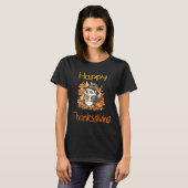 Egel Herfst Thanksgiving Happy Thanksgiving T-shirt (Voorkant volledig)