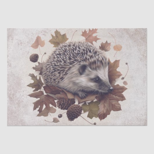 Egel Herfst Waterverf Tissuepapier (Voorkant)