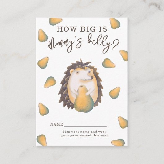 Egel - hoe groot is mama's buik informatiekaartje (Voorkant)