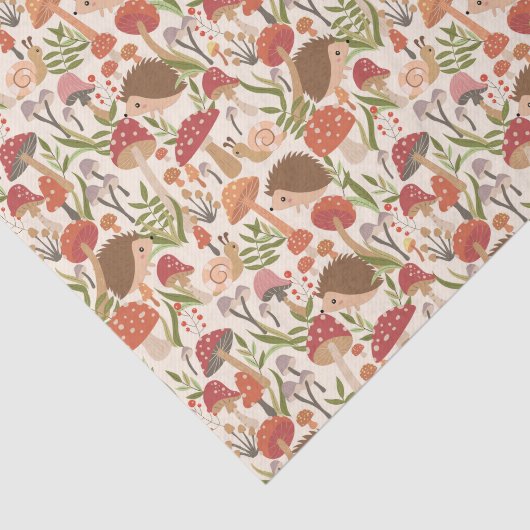 egel houdt van getild bos tissuepapier (Detail)