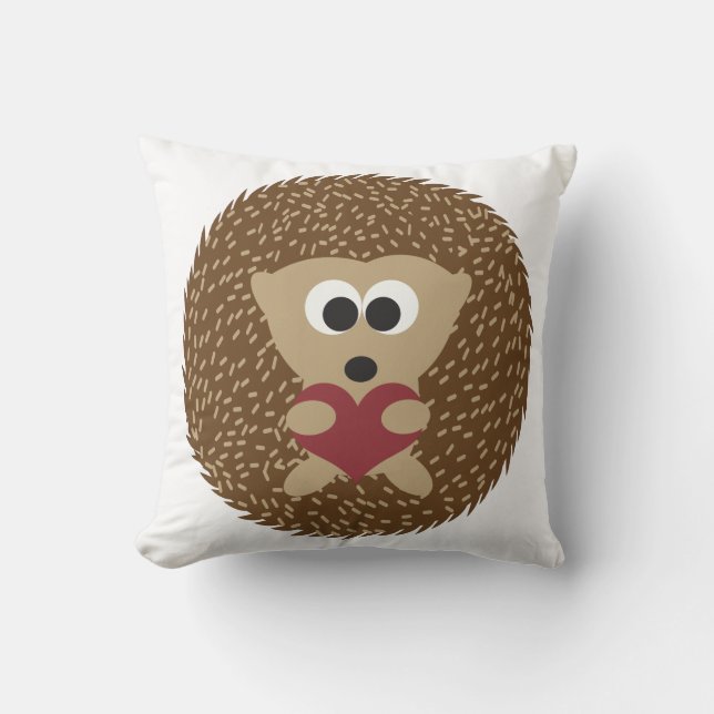 Egel Hugging hart Kussen (Voorkant)