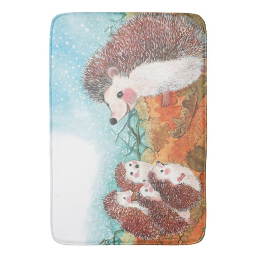 Egel-illustratie Badmat (Voorkant Verticaal)