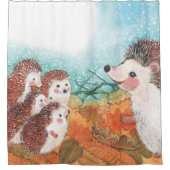 Egel-illustratie Douchegordijn (Voorkant)