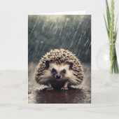 Egel in de regen kaart (Voorkant)