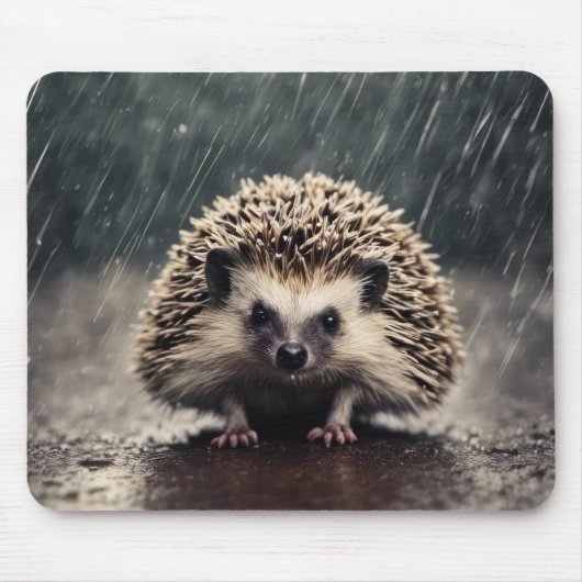 Egel in de regen muismat (Voorkant)