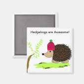 Egel in een Rode Mutse Magneet (Voorkant / Achterkant)