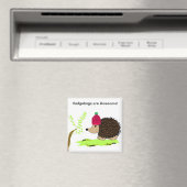 Egel in een Rode Toque Magneet (Insitu (Vaatwasser))