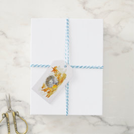Egel In Herfstbladeren Cadeaulabel