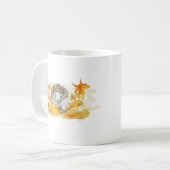 Egel In Herfstbladeren Koffiemok (Voorkant links)