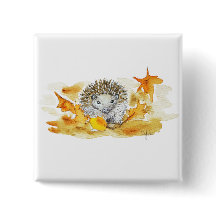 Egel In Herfstbladeren