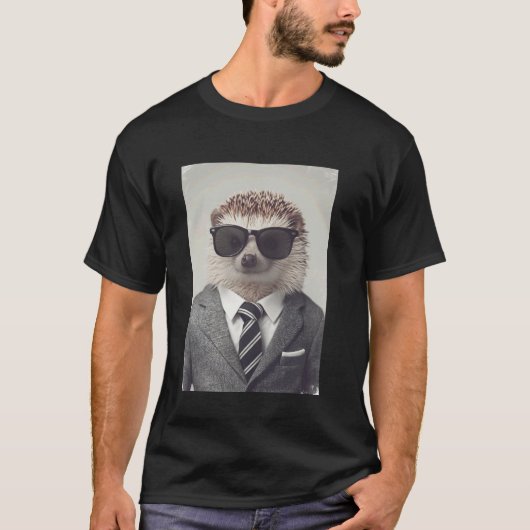 Egel in Pak Grappige Egel T-shirt (Voorkant)